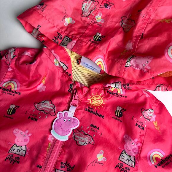 Nutmeg Peppa Pig Pink Hooded Rain Jacket - 18-24 Months - Picture 3 of 5